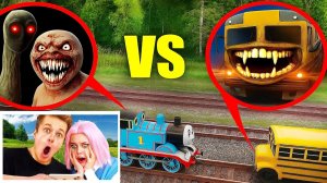 MY DRONE CAUGHT BUS EATER vs CHOO CHOO CHARLES and THOMAS.EXE — BATTLE OF GIANTS!