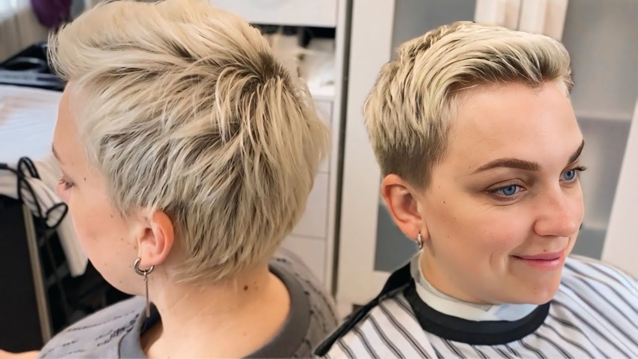 Как подстричь короткую женскую стрижку | Пикси | How to Cut a Short Women's Hairstyle Pixie смотреть онлайн