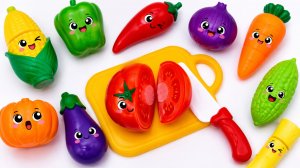 Режем овощи и учим их названия 🍅🥕 Развивающее видео для детей