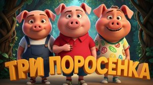 Сказка на ночь: «ТРИ ПОРОСЁНКА» | Музыкальная мульт-сказка для детей |Спокойной ночи, малыши!
