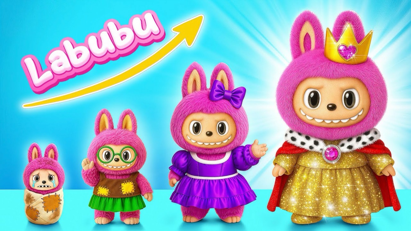 Labubu Doll Growing Up | From Child To Adult by Multi DO Girls смотреть онлайн