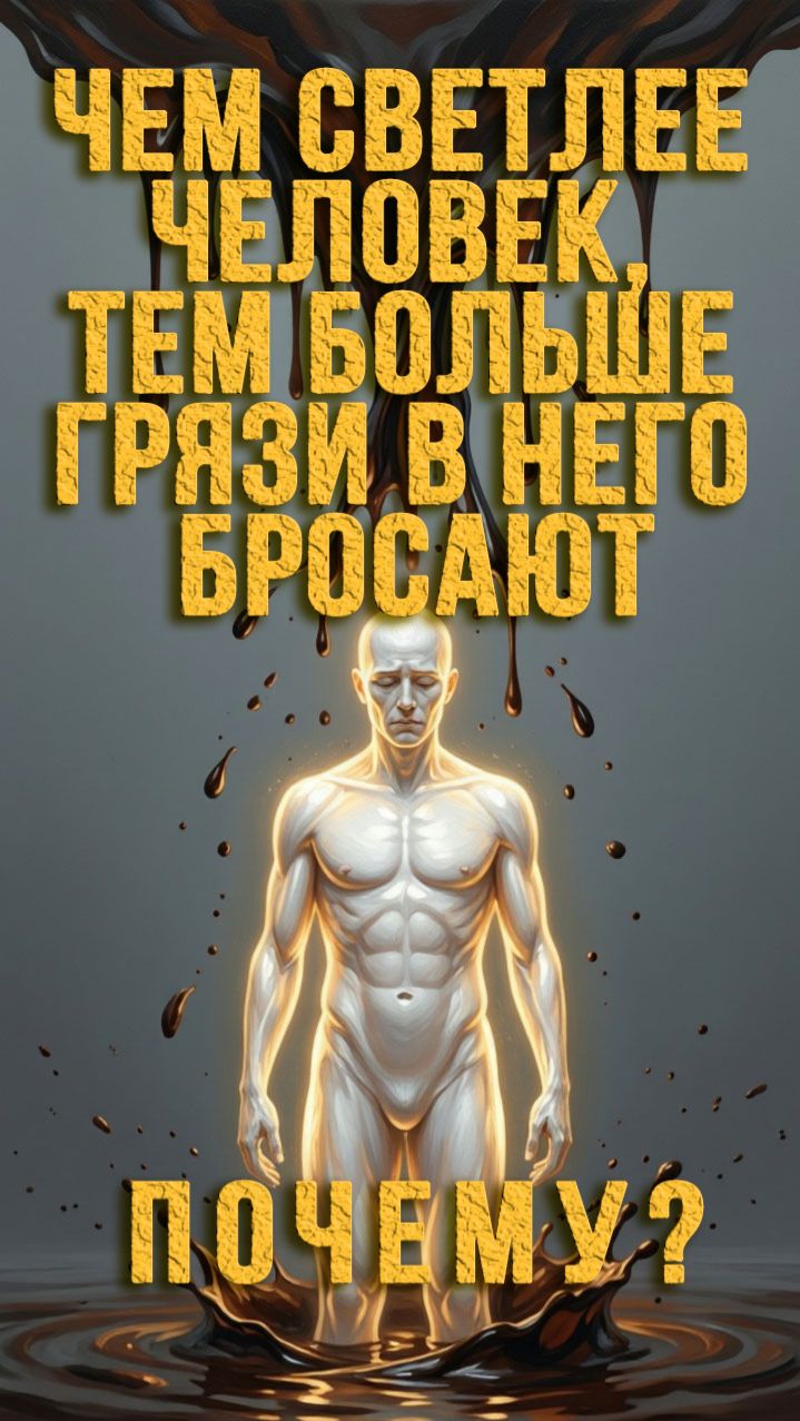 Чем светлее человек, тем больше грязи в него бросают.