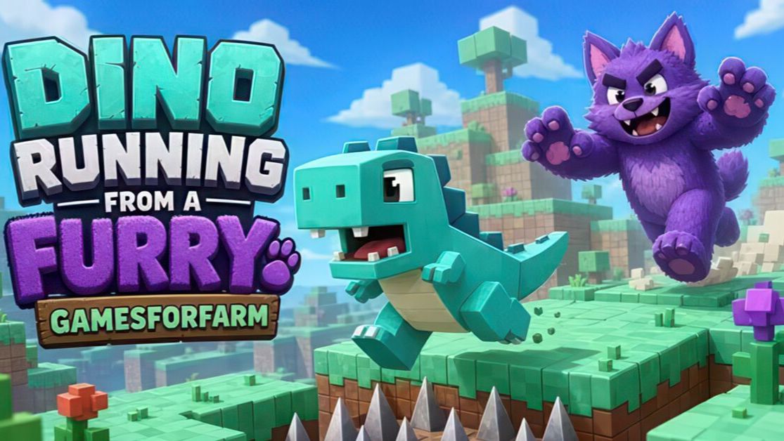 DINO RINNING from a FURRY Gamesforfarm играем за динозавра !