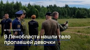 В Ленобласти нашли тело пропавшей девочки