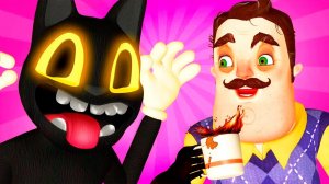Картун Кэт vs Привет Сосед (Ной Cartoon Cat Hello Neighbor 2 Мультяшный Кот Анимация 3D)