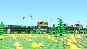 Погоня полиции на поезде LEGO Поездка закончилась провалом