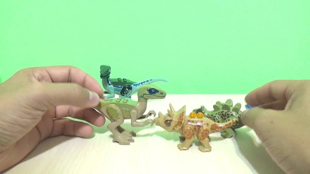 Динозавры Игрушки как лего Мир Юрского Периода видео для детей развлечение с детьми
