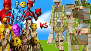 ВСЕ Verity Мобы vs Всех Железных Големов! Minecraft