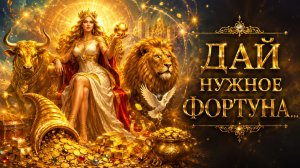 ДАЙ НУЖНОЕ, ФОРТУНА...ДЛЯ ВСЕХ