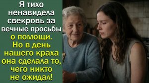Я тихо ненавидела свекровь за вечные просьбы о помощи. Но в день краха она сделала то!