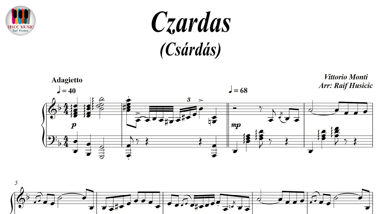 Czardas, Csárdás - Vittorio Monti, Piano Sheet Music, Piano Tutorial смотреть онлайн