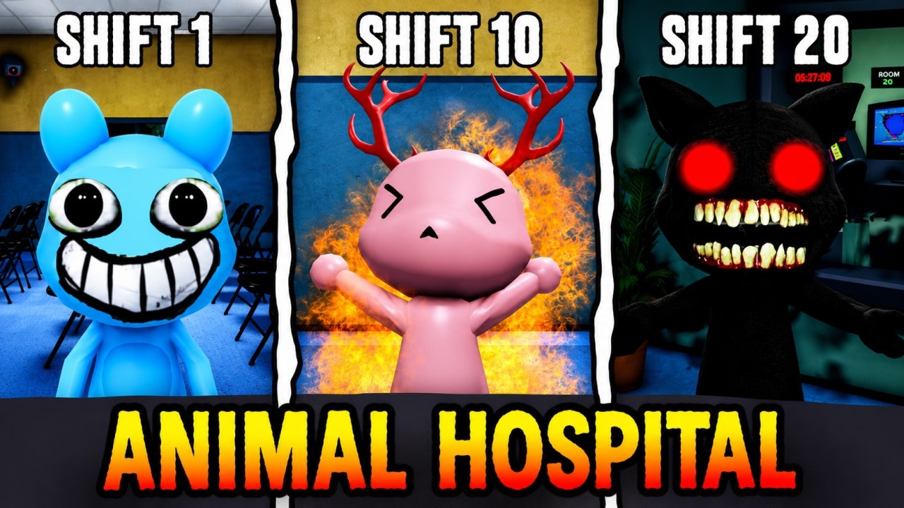 ROBLOX ANIMAL HOSPITAL — Смена 1 против Смены 10 и Смены 20! 🏥💀 Сравнение Сложности смотреть онлайн
