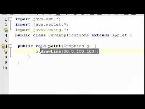Java Applets Урок 9 - drawLine и drawOval смотреть онлайн