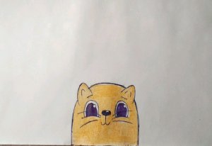 Нарисуем мультяшного кота .
Лёгкий способ 👍