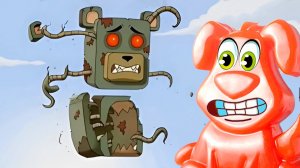 Супер-медведь сражается против зомби. Желейный пёс Стасик играет в Super Bear Adventure.