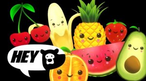 Hey Bear Sensory -  Фруктовая вечеринка! - Танцующие фрукты под музыку Кумбии!