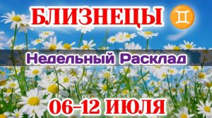 БЛИЗНЕЦЫ ♊ Недельный расклад 06-12 ИЮЛЯ /Таро Прогноз/Сферы жизни