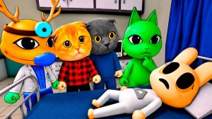 ЛЕЧИМ ЖИВОТНЫХ ВМЕСТЕ С БАТТЕРС И СКИНВОЛКЕРОВ ЧЕЛЛЕНДЖ! Animal Hospital