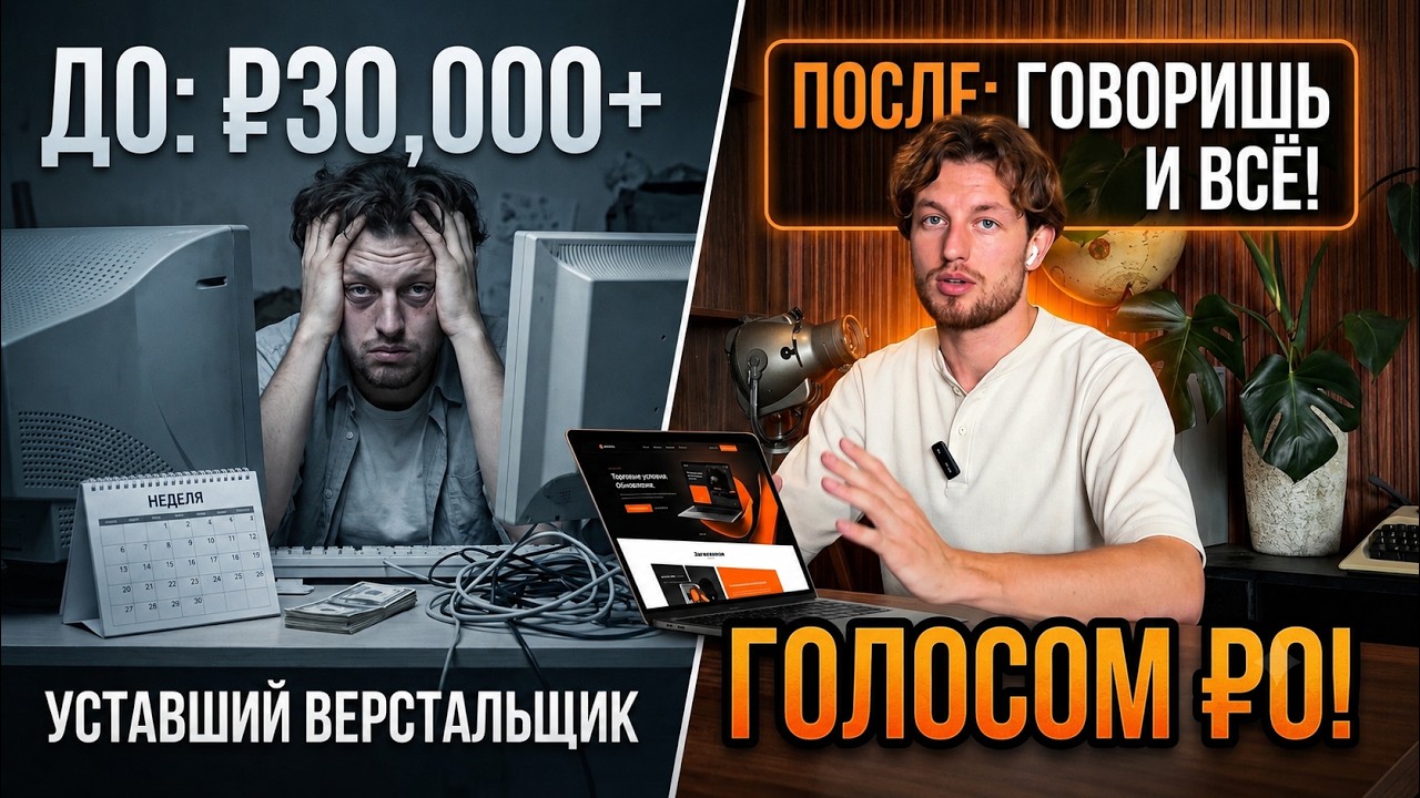 Claude Code: собрал сайт голосом за 20 минут — раньше это неделя и верстальщик смотреть онлайн