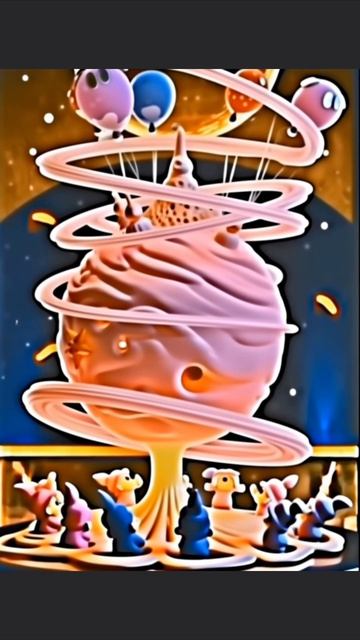 Крутится-вертится тортик цветной)
