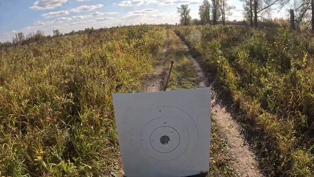 Коллиматорный прицел на 12 калибр, МР 27 ( ИЖ 27 ) Пристрелка пулей. смотреть онлайн