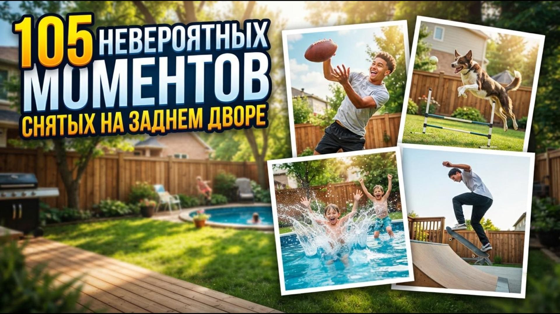 105 НЕВЕРОЯТНЫХ МОМЕНТОВ, СНЯТЫХ НА ЗАДНЕМ ДВОРЕ!