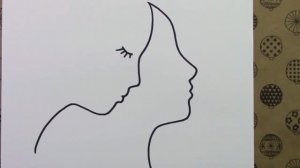 Абстрактный рисунок, рисунок двух женских лиц, наше хобби — рисование, абстрактная живопись, как рис