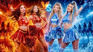 [Тим Тин] - Горячая vs Холодная Чирлидерша Челлендж! Огненные Девушки vs Ледяные Девушки