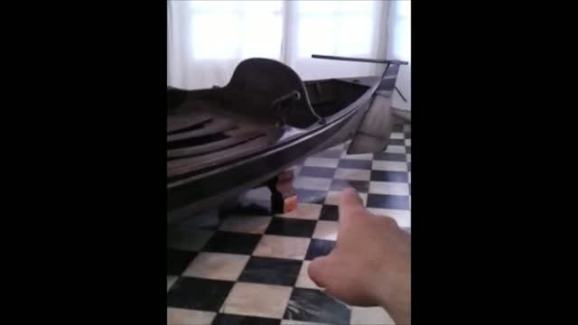 Лодка и малюсенькая Пушка Петра I в Домике Петра I Boat and a tiny cannon of Peter Great смотреть онлайн