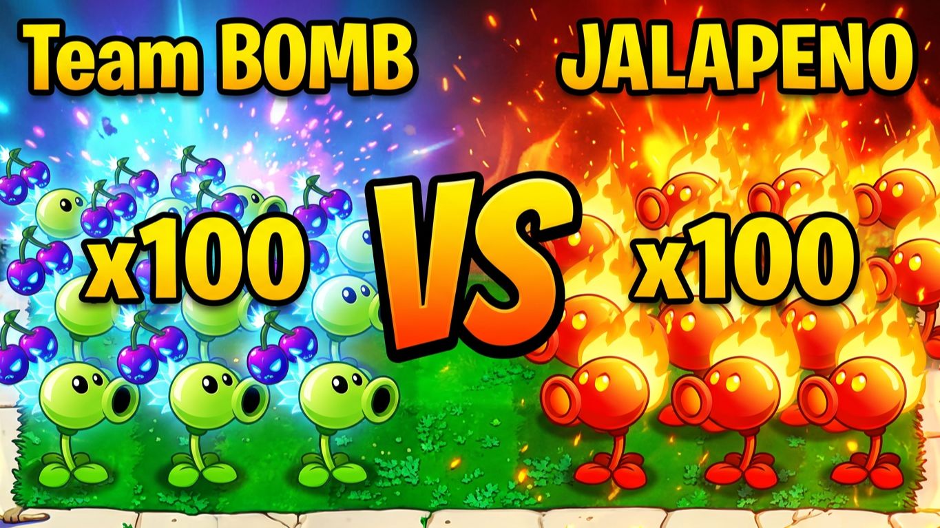 PVZ Fusion 3.6: Челлендж - Команда БОМБА против ХАЛАПЕНЬО, Растения Фьюжн против зомби. Кто победит?