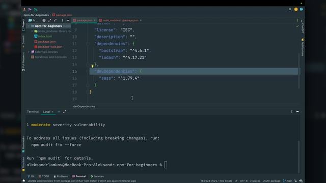 NPM для начинающих. Полный гайд: установка, команды, флаги, разбор package.json, версионирование смотреть онлайн