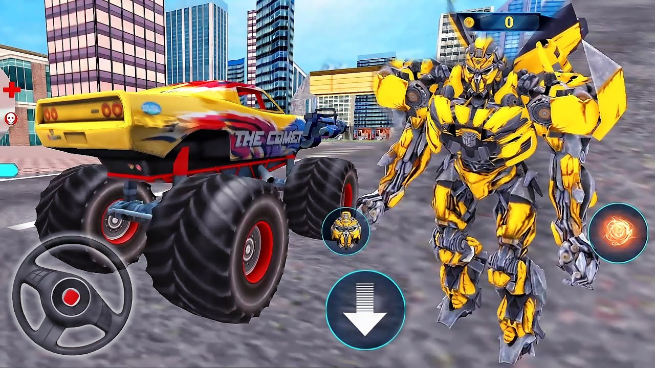 Jet Robot Car Transformation Drive 3D: #2 Monster Truck Simulator - Best Android GamePlay смотреть онлайн