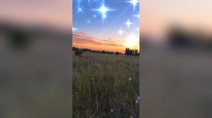Поле Закат Сверкающий Хит