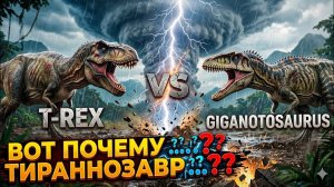 Тираннозавр против гиганотозавра.