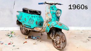 Реставрация скутера Piaggo Vespa 1960-х годов. АСМР
