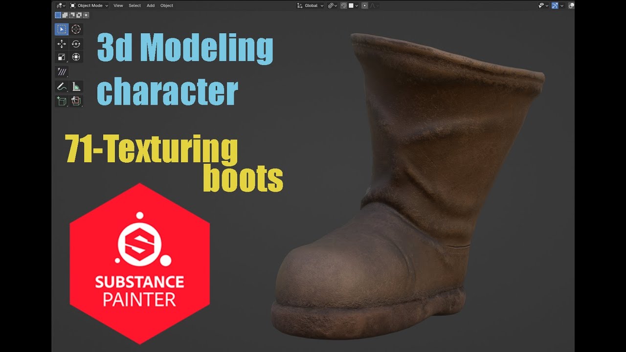 71- Texturing boots Blender 4 Modeling character in blender. Dwarf warrior. #3dmodeling #cgi смотреть онлайн