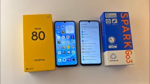 Сравнение Realme Note 80 vs Tecno Spark go 3 лучшие смартфоны до 90$(7000 рублей) хиты продаж
