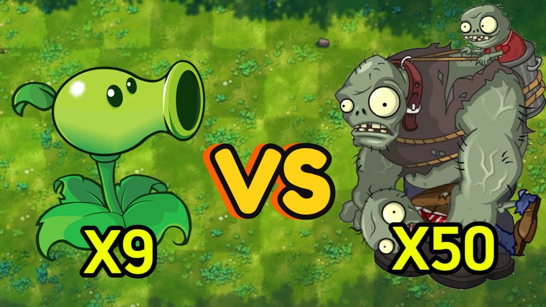 PVZ Fusion: Горохострел, Повторитель, Двойной Горох, Горохомёт, Титан Гороховая Турель VS Гаргантюа