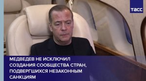 Медведев не исключил создания сообщества стран, подвергшихся незаконным санкциям