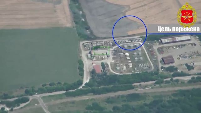 Поражение нефтебазы «Концеровка» в Высокогорном с применением БПЛА «Герань» смотреть онлайн
