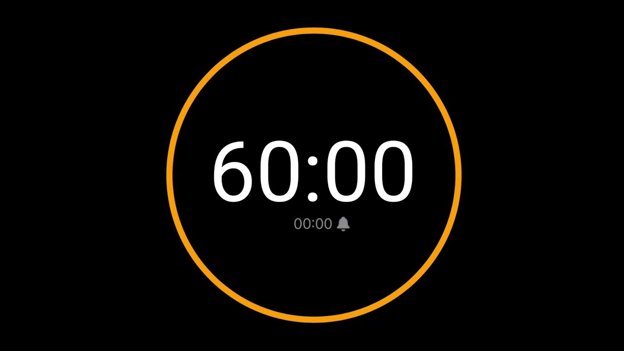 60 Minute Countdown Timer with Alarm / iPhone Timer Style смотреть онлайн