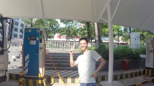 Зарядная станция для электро автомобилей в Китае.