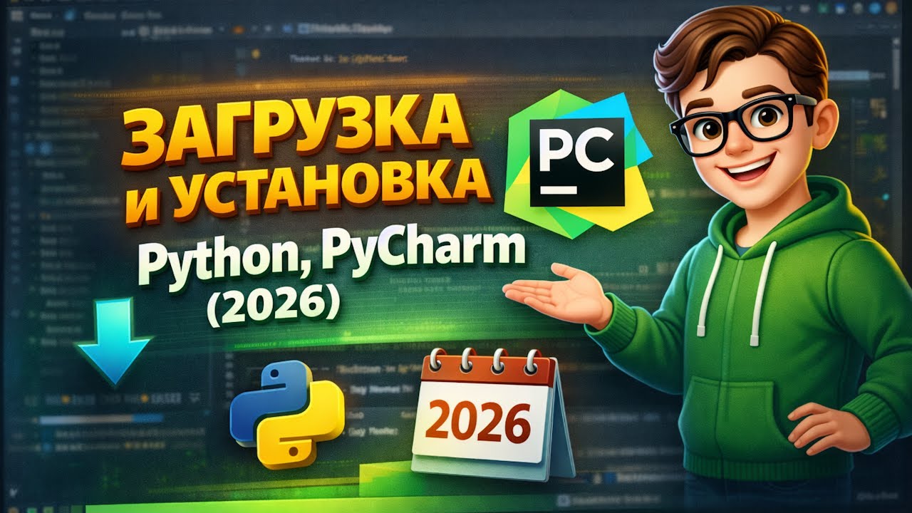 Загрузка и установка Python, PyCharm на Windows (2026) смотреть онлайн