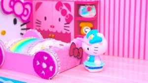 Миниатюрный картонный домик своими руками ❤️ Постройте миниатюрный домик Hello Kitty с аквариум