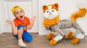 Дети хотят завести домашнее животное и поиграть с робокошкой