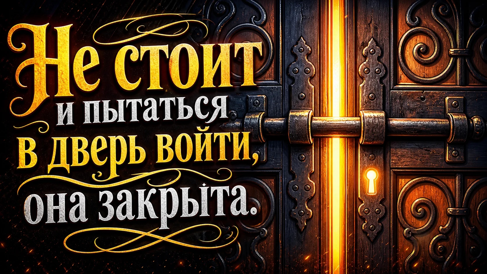 Не стоит и пытаться в дверь войти, она закрыта.