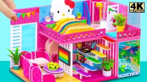 (Идеально) Постройте миниатюрный домик Hello Kitty с резервуаром-черепахой из картона ❤️ Миниат