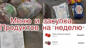 Часть 1. Меню и закупки