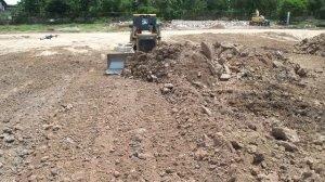 Wonderful Complete Corner by Dozer Moving Mud Out Replace by Layer Soil on Mud Protec Rainning Flood