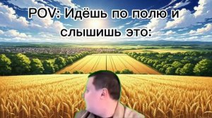 POV: Идёшь по полю и 
слышишь это: